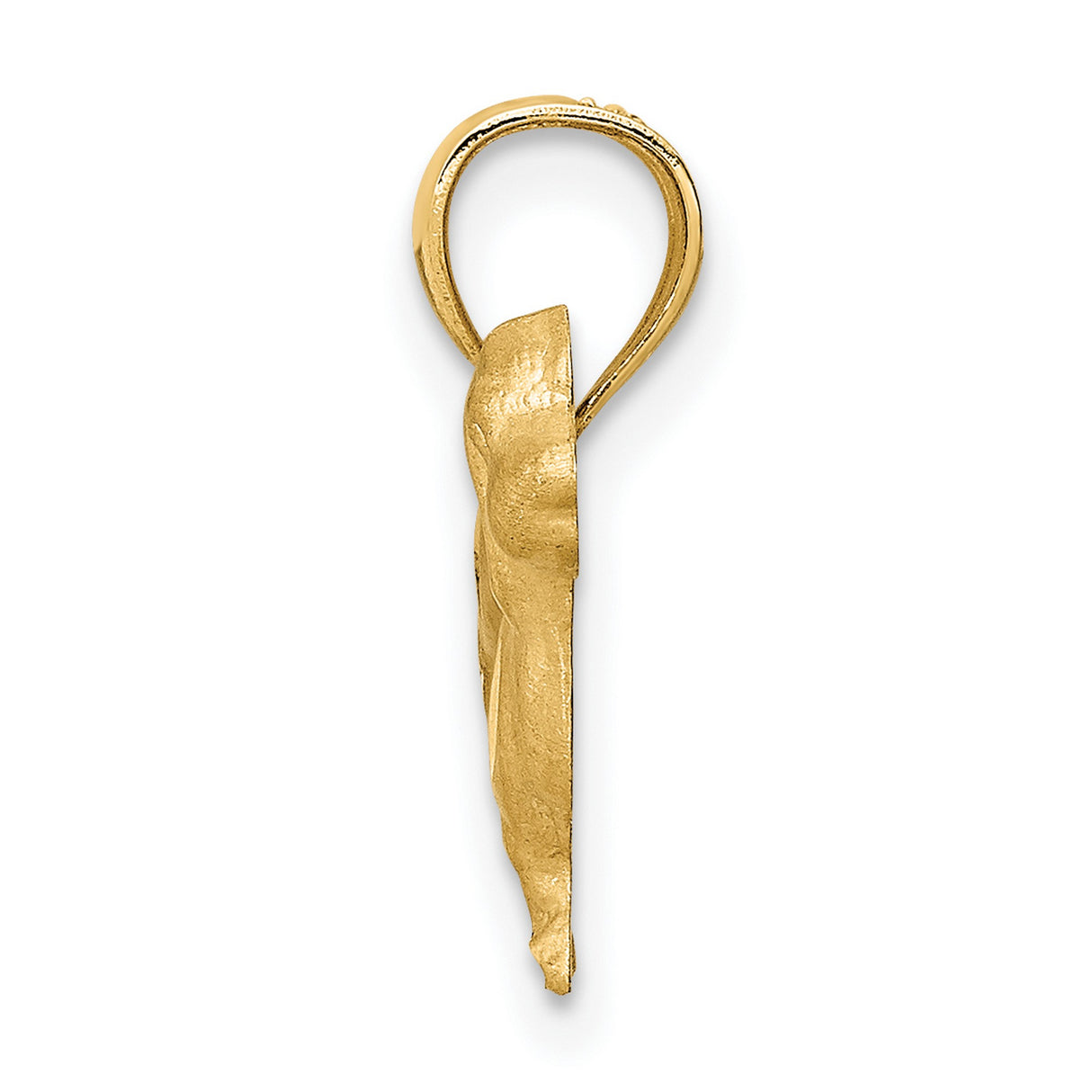 10k Yellow Gold Dachshund Pendant, Dog Silhouette Charm for Women, Pet Lover Jewelry