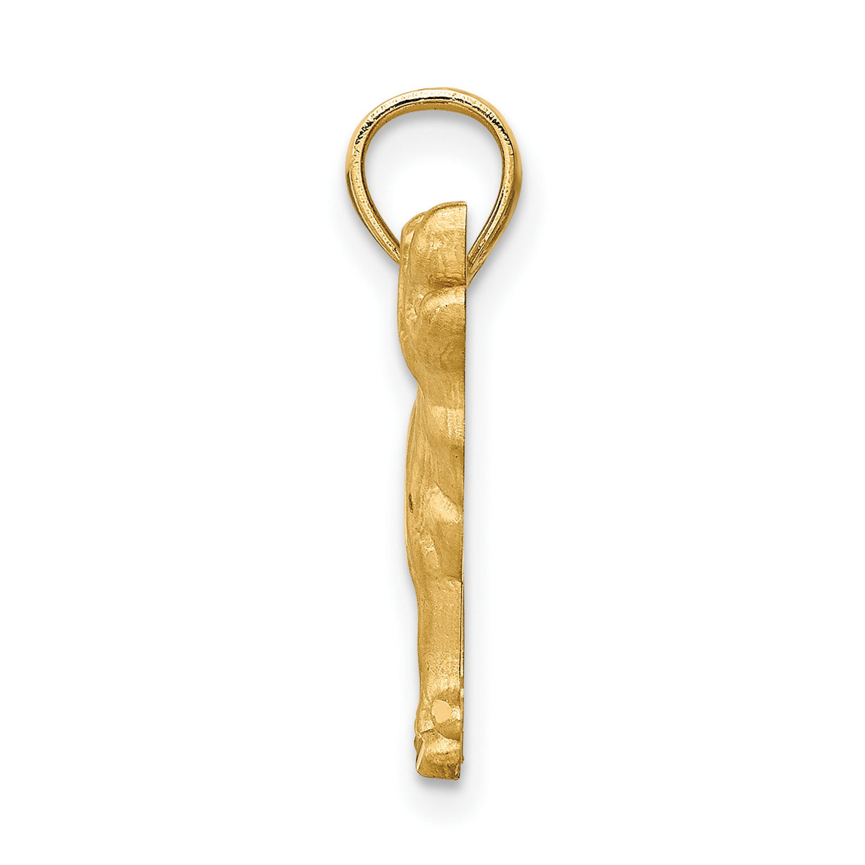10k Yellow Gold Retriever Dog Pendant, Detailed Canine Charm for Necklace or Bracelet