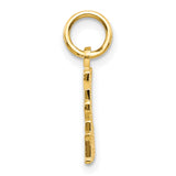 10k Yellow Gold Live Love Laugh Charm Pendant, Motivational Block Letter Jewelry for Women