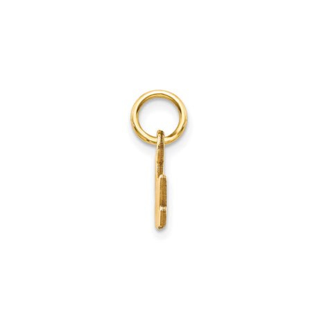 10k Yellow Gold Nana Script Pendant, Polished Cursive Charm for Women or Family Jewelry