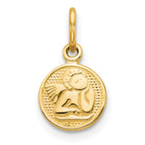 Angel Charm Pendant in Real 10k Yellow Gold