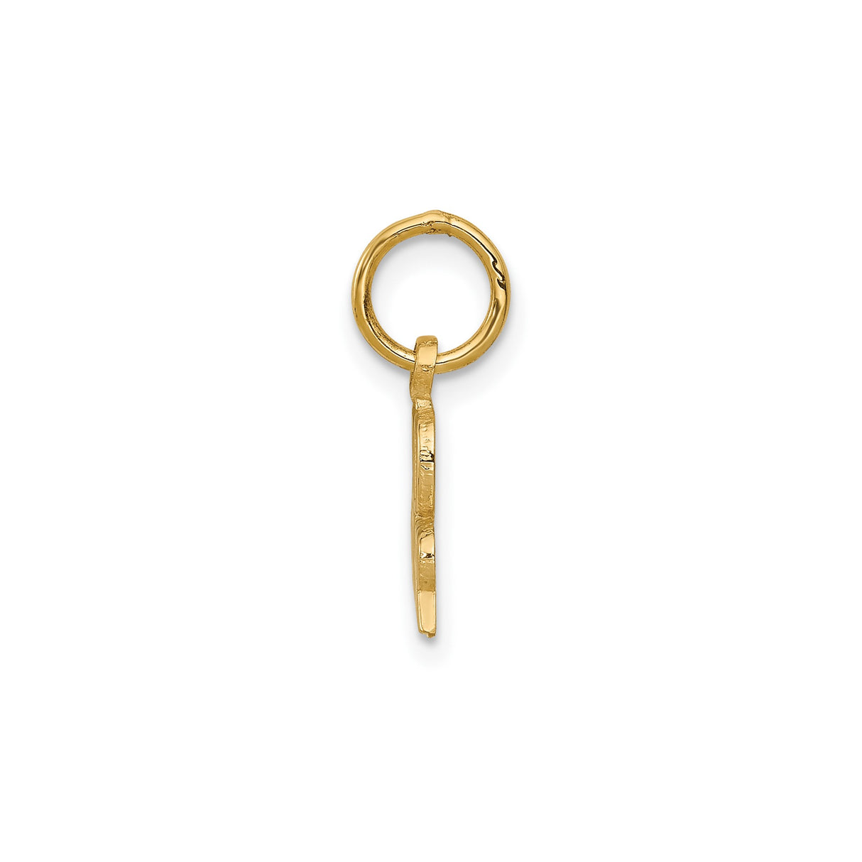 10k Yellow Gold Godfather Pendant with Bold Block Letters, Polished Christian Charm for Men