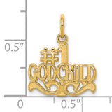 #1 Godchild Charm Pendant in Real 10k Yellow Gold