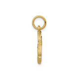 10k Yellow Gold Ichthys Fish Pendant, Open Christian Symbol of Faith for Women