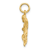 Angel Charm Pendant in Real 10k Yellow Gold