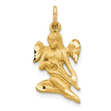 Angel Charm Pendant in Real 10k Yellow Gold