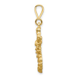 Satin Finish Scorpio Zodiac Sign Charm Pendant in Real 10k Yellow Gold