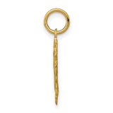 10k Yellow Gold Heart Pendant with Script Letter J, Filigree Initial Charm