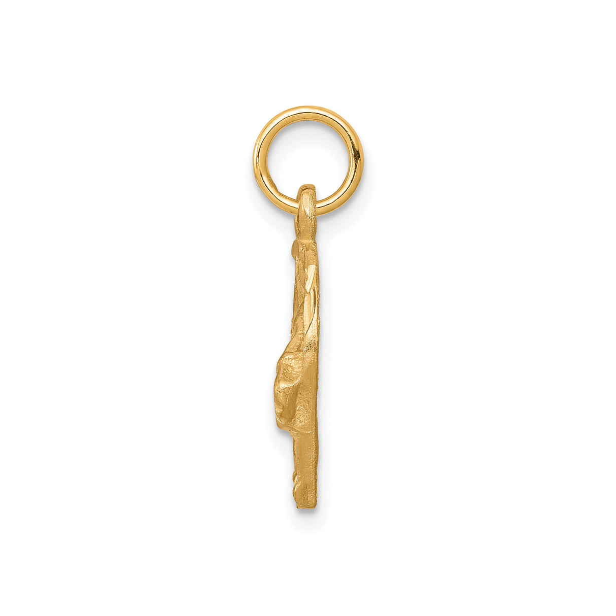 10k Yellow Gold Horsehead Pendant with Horseshoe Design, Equestrian Country Western Jewelry