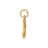 10k Yellow Gold Unicorn Head Pendant, Textured and Polished Fantasy Charm