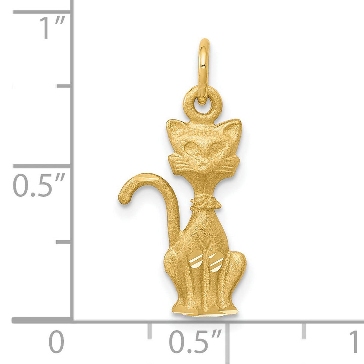 TOM CAT Charm Pendant in Real 10k Yellow Gold