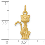 TOM CAT Charm Pendant in Real 10k Yellow Gold