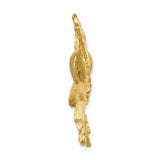 10k Yellow Gold Eagle Pendant with Textured Flying Design, Symbol of Freedom and Patriotism for Men