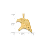 10k Yellow Gold Eagle Head Pendant, Bald Eagle Design, Patriotic Wildlife Theme