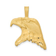 10k Yellow Gold Eagle Head Pendant, Bald Eagle Design, Patriotic Wildlife Theme