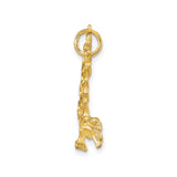 10k Yellow Gold Eagle Pendant with Spread Wings Openwork Design for Men