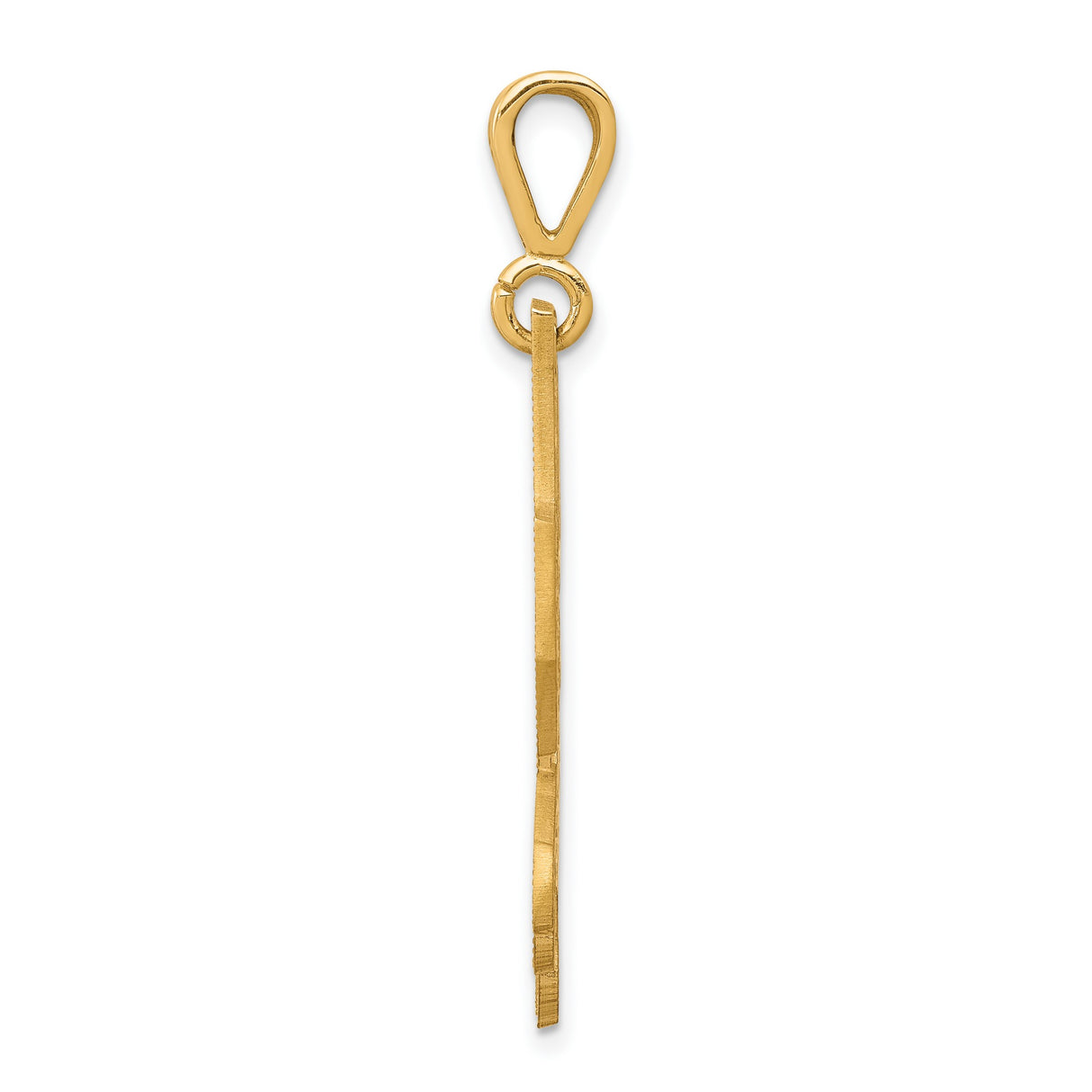 Solid Diamond-cut Eagle Charm Pendant in Real 10k Yellow Gold