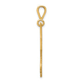 Solid Diamond-cut Eagle Charm Pendant in Real 10k Yellow Gold