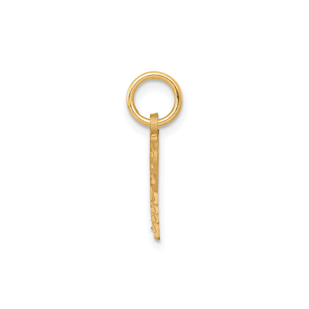 10k Yellow Gold Butterfly Pendant with Cutout Wings and Textured Accents for Women
