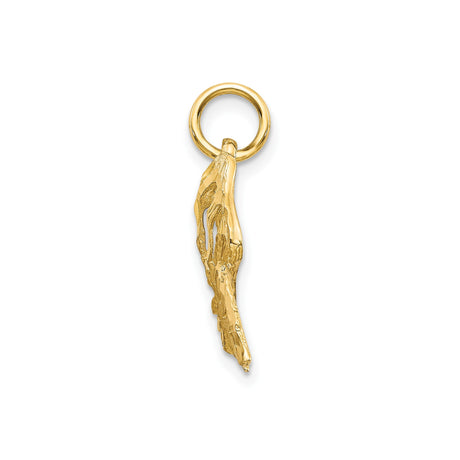 10k Yellow Gold Butterfly Pendant with Open Wing Design, Delicate Nature-Inspired Charm for Women