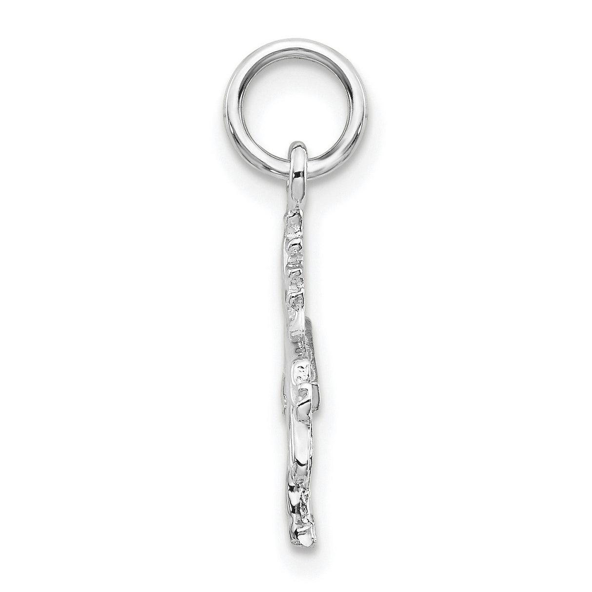 Unicorn Charm Pendant in Real 10k White Gold