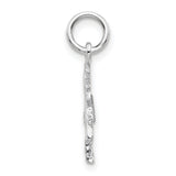 Unicorn Charm Pendant in Real 10k White Gold
