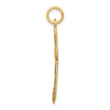 10k Yellow Gold Cross Pendant with Geometric Arms and Polished Open Design