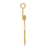 10k Yellow Gold Oval Pendant, Live Love Laugh Inspirational Charm for Women