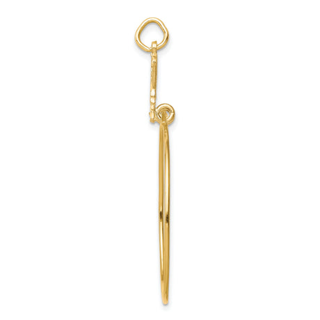 10k Yellow Gold Hoop Earrings with Filigree Butterfly Design, Lightweight Nature-Inspired Jewelry