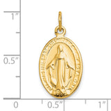 MIRACULOUS MEDAL Charm Pendant in Real 10k Yellow Gold