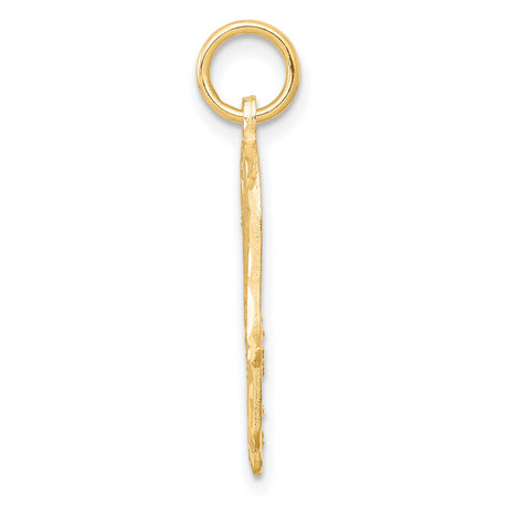 10k Yellow Gold Hamsa Hand Pendant with Filigree Detailing, Spiritual Protection Jewelry
