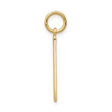 Solid Bingo Card Charm Pendant in Real 10k Yellow Gold
