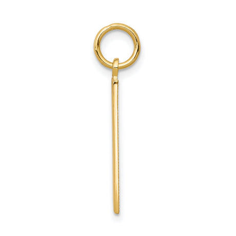 Solid Bingo Card Charm Pendant in Real 10k Yellow Gold