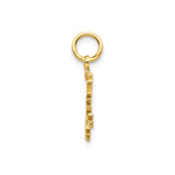 10k Yellow Gold Snowflake Pendant, Geometric Winter Charm for Women