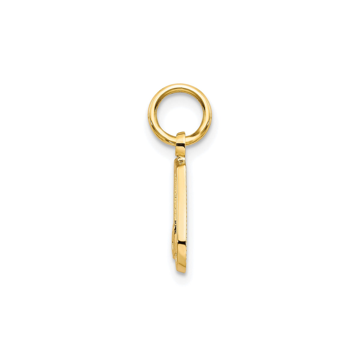 10k Yellow Gold Musical Note Pendant, Minimalist Music Symbol Design for Men and Women