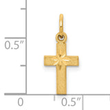 Cross Charm Pendant in Real 10k Yellow Gold