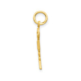 10k Yellow Gold RN Pendant with Caduceus Symbol, Medical Nursing Charm for Women