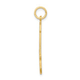 10k Yellow Gold Electric Guitar Pendant, Rock and Roll Music Charm for Musicians