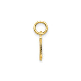 10k Yellow Gold Initial N Pendant Charm with Script Letter and Textured Design for Women