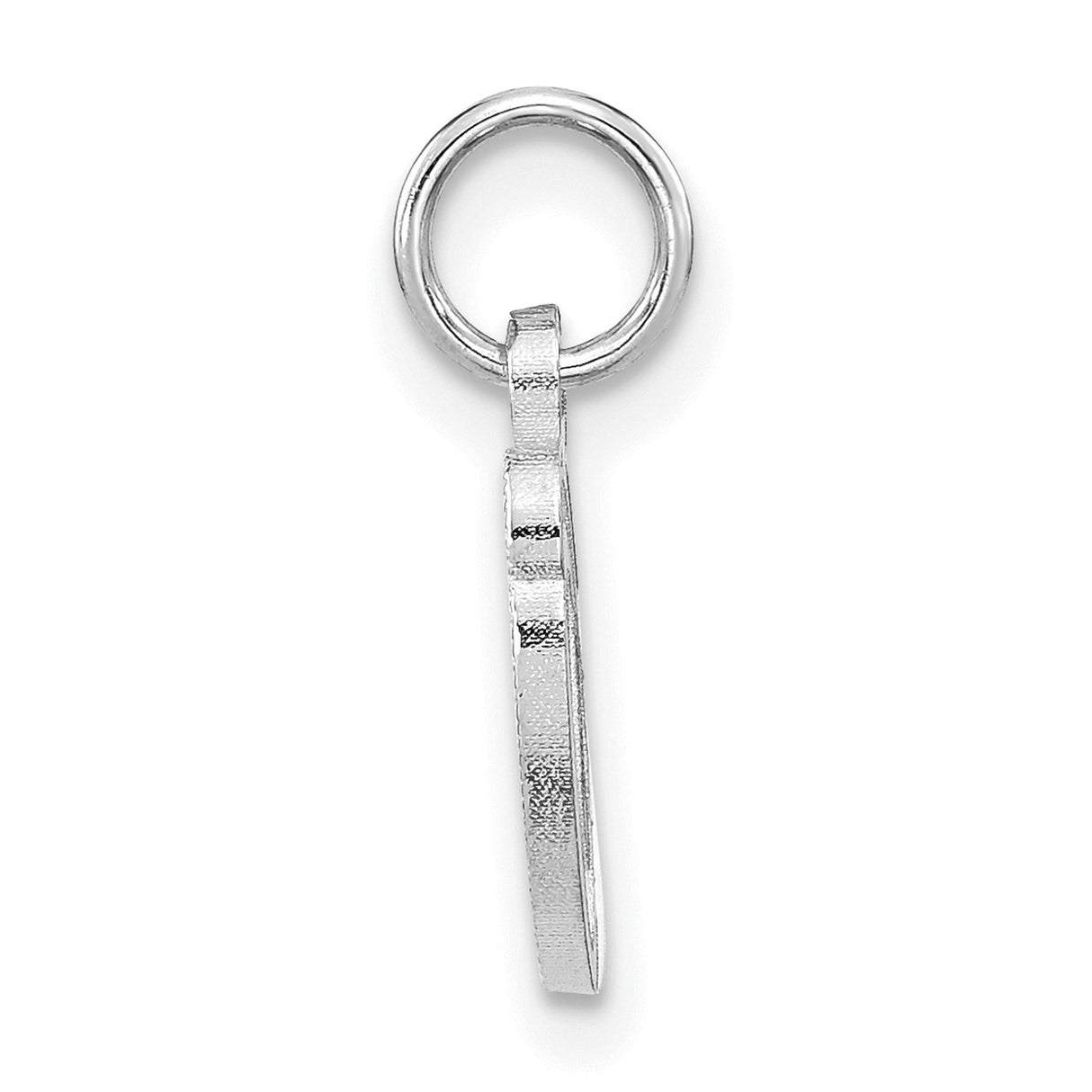 10k White Gold Initial J Pendant Charm, Script Letter Design for Women