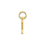 10k Yellow Gold Letter H Pendant Charm, Gothic Monogram Alphabet Jewelry