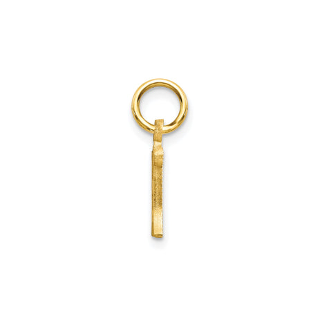 10k Yellow Gold Letter H Pendant Charm, Gothic Monogram Alphabet Jewelry