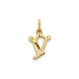 10k Yellow Gold Letter V Pendant, Old English Initial Charm, Vintage Script Monogram Jewelry