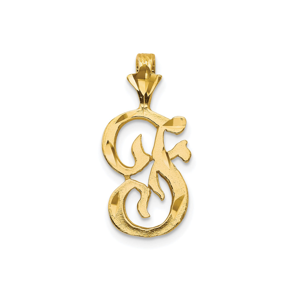 10k Yellow Gold Om Pendant, Hindu Spiritual Symbol Charm for Men or Women