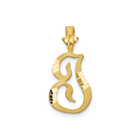 10k Yellow Gold Pendant with Abstract Arabic Calligraphy, Islamic Faith Design for Women