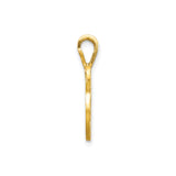 10k Yellow Gold Chai Pendant with Polished and Textured Finish, Jewish Faith Symbol