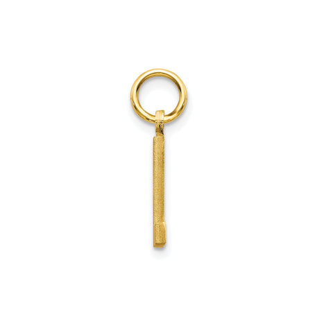 10k Yellow Gold Initial L Pendant with Diamond Cut Detailing, Block Letter Charm