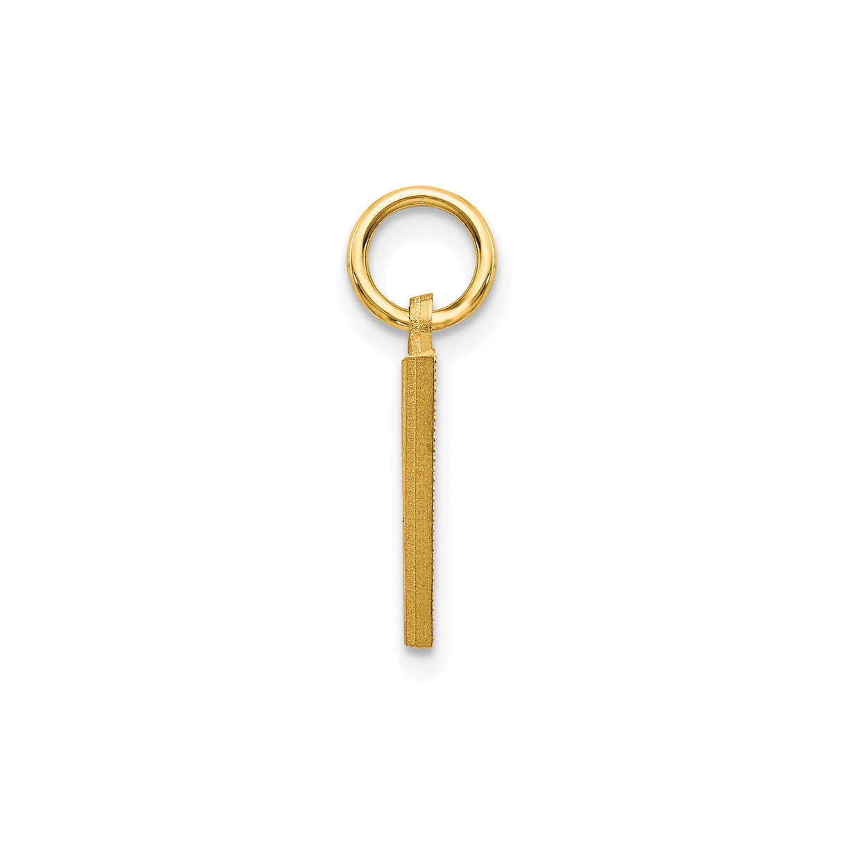 10k Yellow Gold Letter V Pendant Charm, Diamond Cut Finish, Monogram Jewelry for Women or Unisex