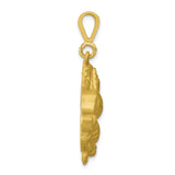 10k Yellow Gold Dragon Pendant, Chinese Style Mythological Symbol of Strength and Power