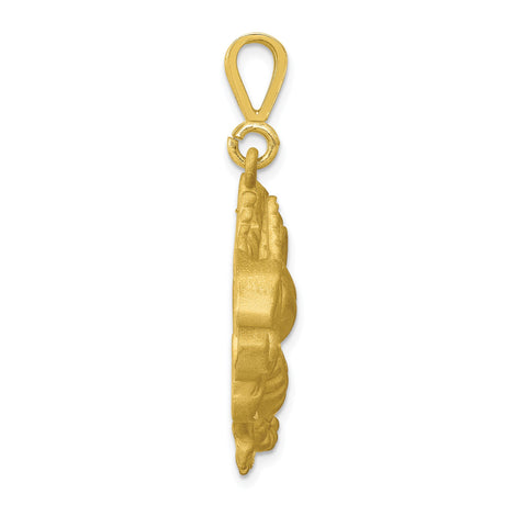 10k Yellow Gold Dragon Pendant, Chinese Style Mythological Symbol of Strength and Power